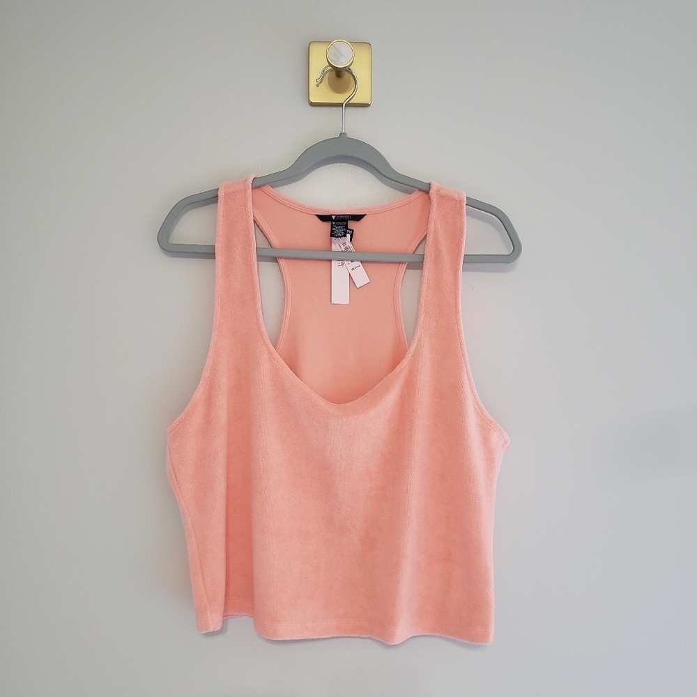 Victoria's Secret NWT Terry Cloth Tank Top Women XXL / 2X Racerback Crop Layer